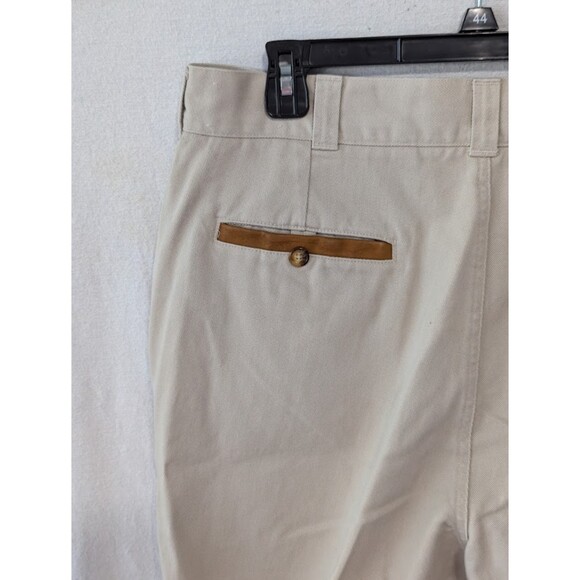 Orvis Sporting Traditions Jeans Tan and Leather Trim Men's Size 36x32 - Picture 9 of 10